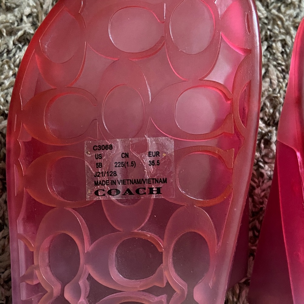 Coach Pink Translucent Slides - image 4